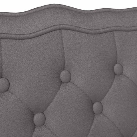 FOTEL CHESTERFIELD SZARY 119.5X64.5X75CM SKÓRA EKOLOGICZNA