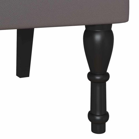 FOTEL CHESTERFIELD SZARY 120,5X65X75CM SKÓRA EKOLOGICZNA