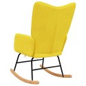 VidaXL Fotel bujany, musztardowy, tapicerowany tkaniną