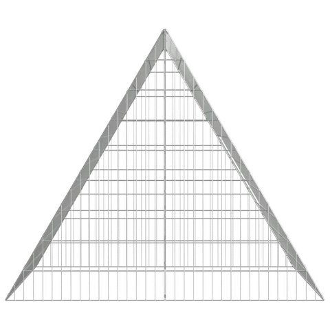 KLATKA DLA KRÓLIKA SREBRNY 215X100X85CM STAL GALWANIZOWANA