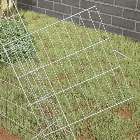 KLATKA DLA KRÓLIKA SREBRNY 215X100X85CM STAL GALWANIZOWANA