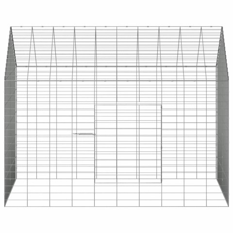 KLATKA DLA KRÓLIKA SREBRNY 400X78X78CM STAL GALWANIZOWANA