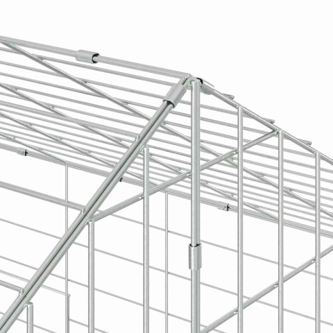 KLATKA DLA KRÓLIKA SREBRNY 400X78X78CM STAL GALWANIZOWANA