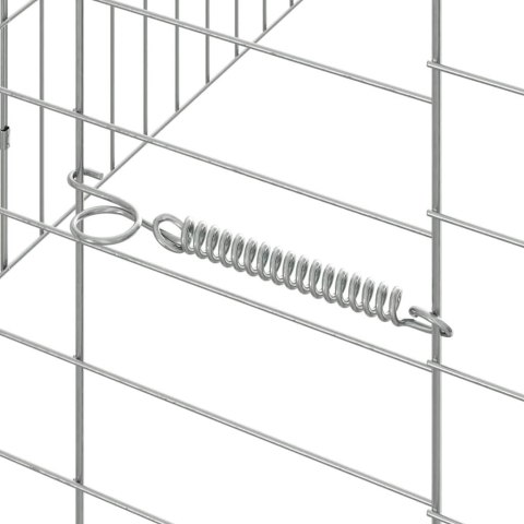 KLATKA DLA KRÓLIKA SREBRNY 400X78X78CM STAL GALWANIZOWANA