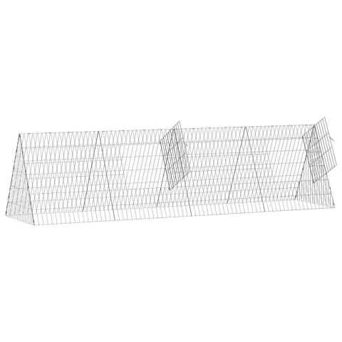 KLATKA DLA KRÓLIKA SREBRNY 650X55X55CM STAL GALWANIZOWANA