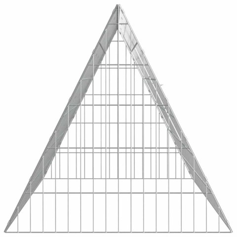 KLATKA DLA KRÓLIKA SREBRNY 650X55X55CM STAL GALWANIZOWANA