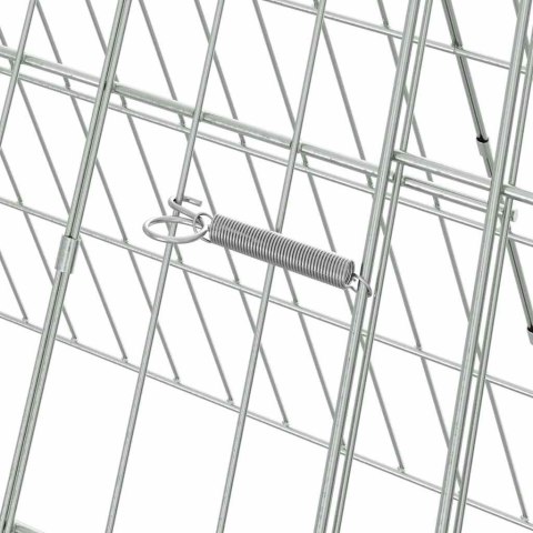 KLATKA DLA KRÓLIKA SREBRNY 650X55X55CM STAL GALWANIZOWANA