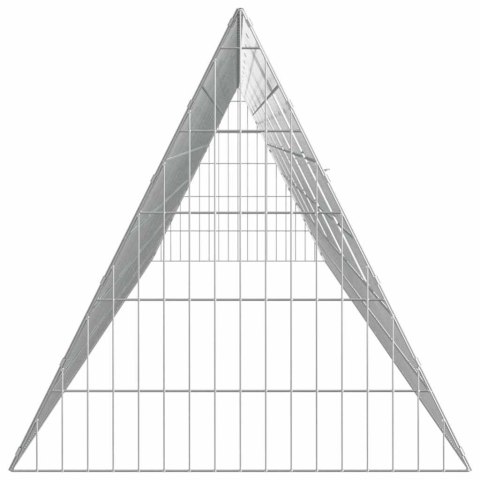 KLATKA DLA KRÓLIKA SREBRNY 650X55X55CM STAL GALWANIZOWANA