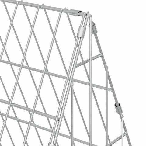 KLATKA DLA KRÓLIKA SREBRNY 650X55X55CM STAL GALWANIZOWANA