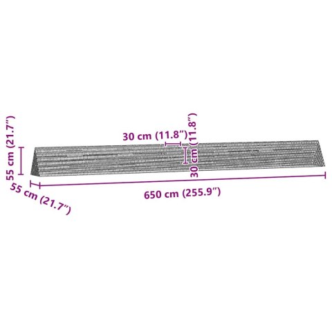 KLATKA DLA KRÓLIKA SREBRNY 650X55X55CM STAL GALWANIZOWANA