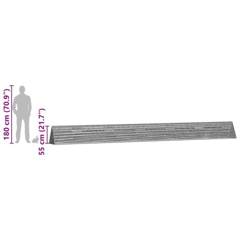 KLATKA DLA KRÓLIKA SREBRNY 650X55X55CM STAL GALWANIZOWANA