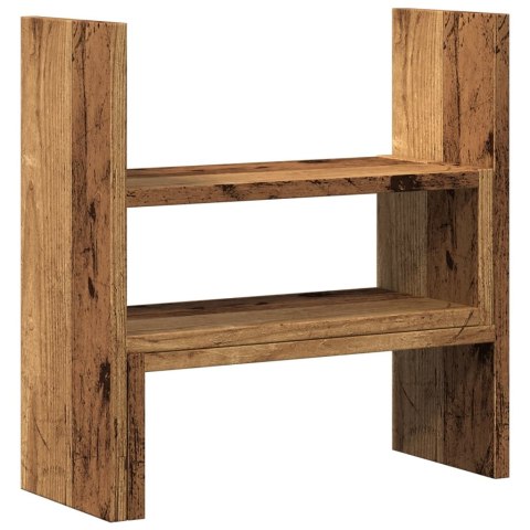 ORGANIZER NA BIURKO, REGULOWANY, STARE DREWNO, 40X17X41CM