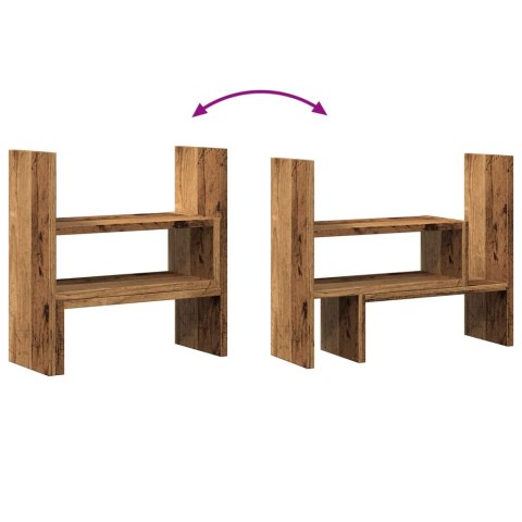 ORGANIZER NA BIURKO, REGULOWANY, STARE DREWNO, 40X17X41CM