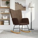 VidaXL Fotel bujany, brązowy, tapicerowany tkaniną