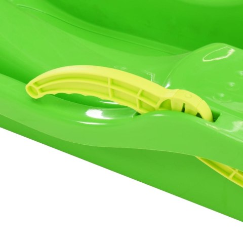 SANKI ŚLIZG Z OPARCIEM I HAMULCAMI DLA DZIECI MOCNE PP ZIELONE