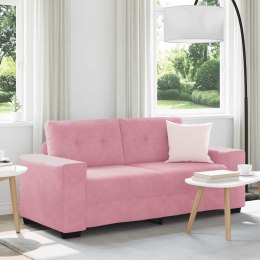 VidaXL Sofa dwuosobowa, różowa, 140 cm, aksamit