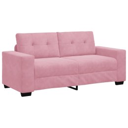 VidaXL Sofa dwuosobowa, różowa, 140 cm, aksamit
