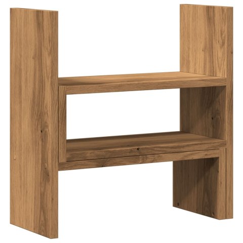 VidaXL Organizer na biurko, regulowany, dąb artisian, 40x17x41 cm