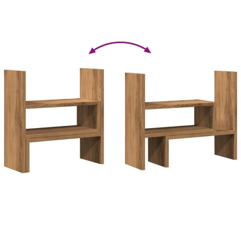 VidaXL Organizer na biurko, regulowany, dąb artisian, 40x17x41 cm