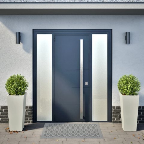 DONICE OGRODOWE 2 SZT. BIAŁE 35X35X75CM STALOWE