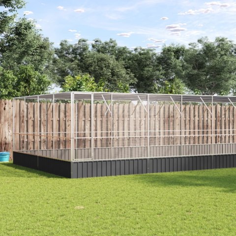 WOLIERA Z PRZEDŁUŻENIEM SREBRNA 832X414X212CM STAL