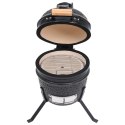 CERAMICZNY GRILL KAMADO Z WĘDZARNIĄ 2-W-1 56CM CZARNY