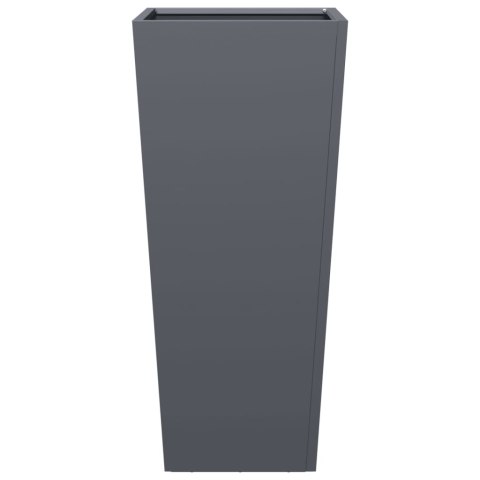 DONICE OGRODOWE 2 SZT. ANTRACYTOWE 35X35X75CM STALOWE