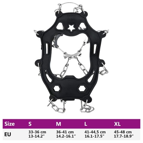RACZKI Z KOLCAMI NAKŁADKI NA BUTY TURYSTYCZNE CZARNE ROZMIAR L 41-44,5cm
