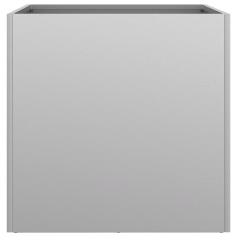 DONICE 2 SZT. SREBRNE 49X47X46CM STAL GALWANIZOWANA