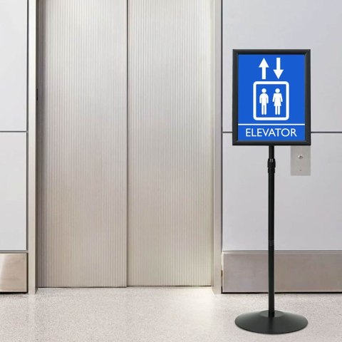 STOJAK NA PLAKATY CZARNY A3 ALUMINIUM I PVC