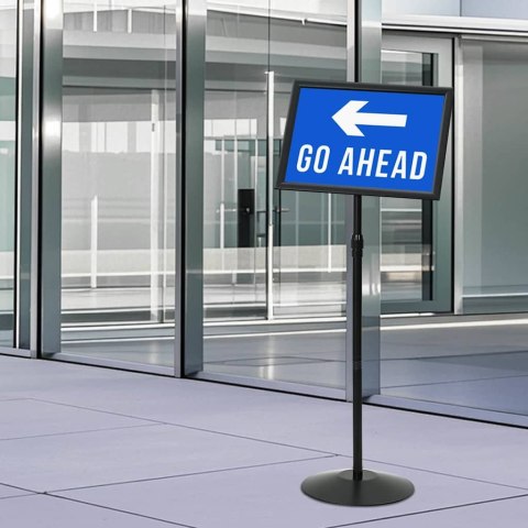 STOJAK NA PLAKATY CZARNY A3 ALUMINIUM I PVC