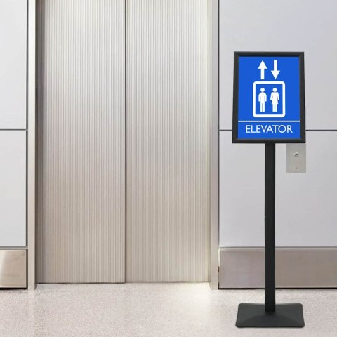 STOJAK NA PLAKATY CZARNY A3 ALUMINIUM I PVC