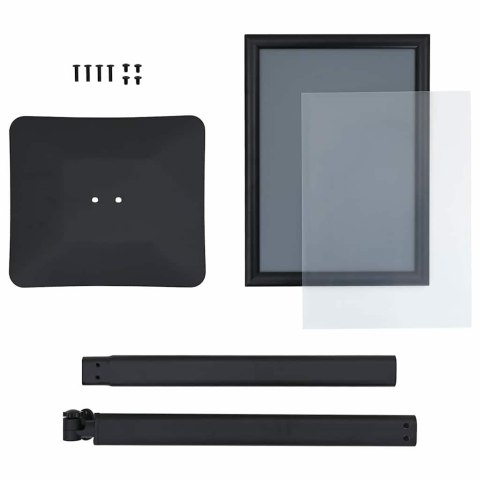 STOJAK NA PLAKATY CZARNY A3 ALUMINIUM I PVC