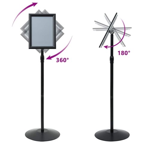 STOJAK NA PLAKATY CZARNY A4 ALUMINIUM I PVC