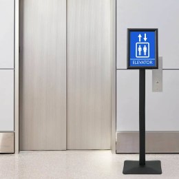 STOJAK NA PLAKATY CZARNY A4 ALUMINIUM I PVC