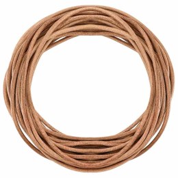 VidaXL Sznur skórzany Brązowy Ø2,5 mm x 50 m Skóra