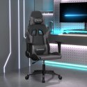 VidaXL Fotel gamingowy, czarno-szary, sztuczna skóra