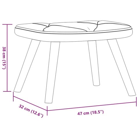 VidaXL Fotel z podnóżkiem, winna czerwień, obity tkaniną