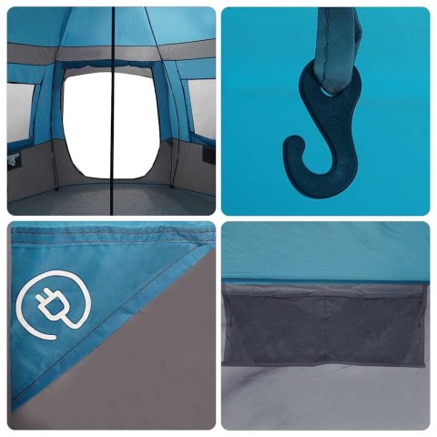 NAMIOT DOMEK Z DACHEM NIEBIESKI I SZARY 405X405X273CM