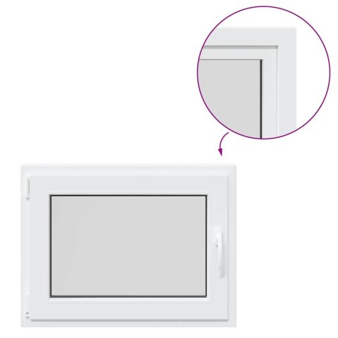 OKNO PIWNICZNE RISOR 80X60CM UCHYLNO-ROZWIERNE DIN LEWE BIAŁE