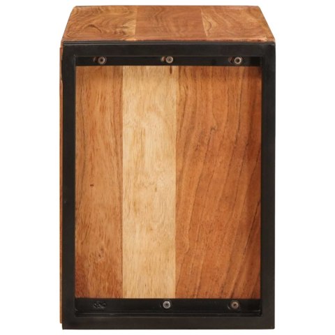 REGAŁ NA WINO BRĄZOWY 100X45X33CM LITE DREWNO AKACJI