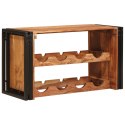 REGAŁ NA WINO BRĄZOWY 100X45X33CM LITE DREWNO AKACJI