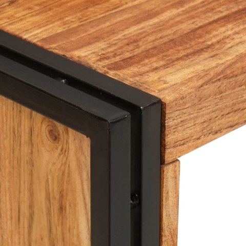 REGAŁ NA WINO BRĄZOWY 100X45X33CM LITE DREWNO AKACJI