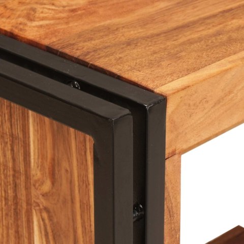 REGAŁ NA WINO BRĄZOWY 100X45X33CM LITE DREWNO AKACJI