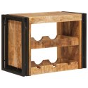 REGAŁ NA WINO BRĄZOWY 100X45X33CM LITE SUROWE DREWNO MANGO