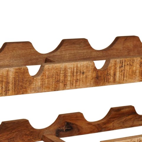 REGAŁ NA WINO BRĄZOWY 100X45X33CM LITE SUROWE DREWNO MANGO