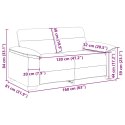 VidaXL Sofa 2-osobowa Taupe 120 cm Tkanina