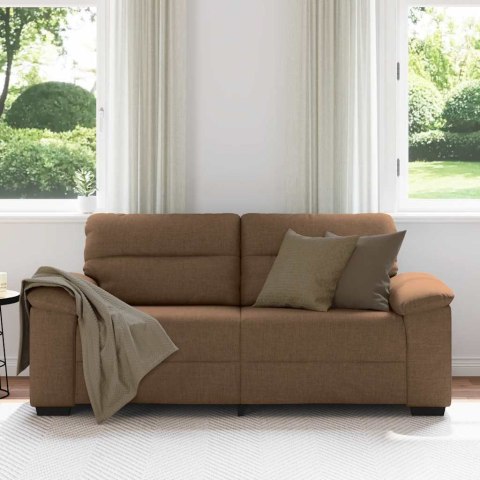 VidaXL Sofa 2-osobowa, brązowa, 140 cm, tkaniną