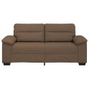 VidaXL Sofa 2-osobowa, brązowa, 140 cm, tkaniną