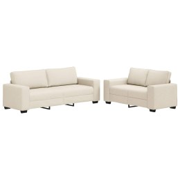 VidaXL Sofa 2 pcs Beżowy Tkanina lniana